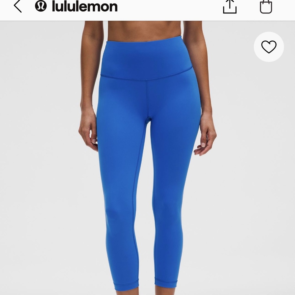 Lululemon Base Pace High Crop 23” leggings in Poolside. Worn once.